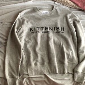 Kittenish crew neck hoodie